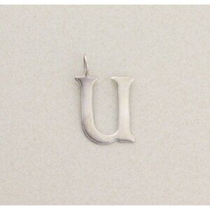 Pendant Only Sterling Silver Letter U Pendant Initial U Silpada